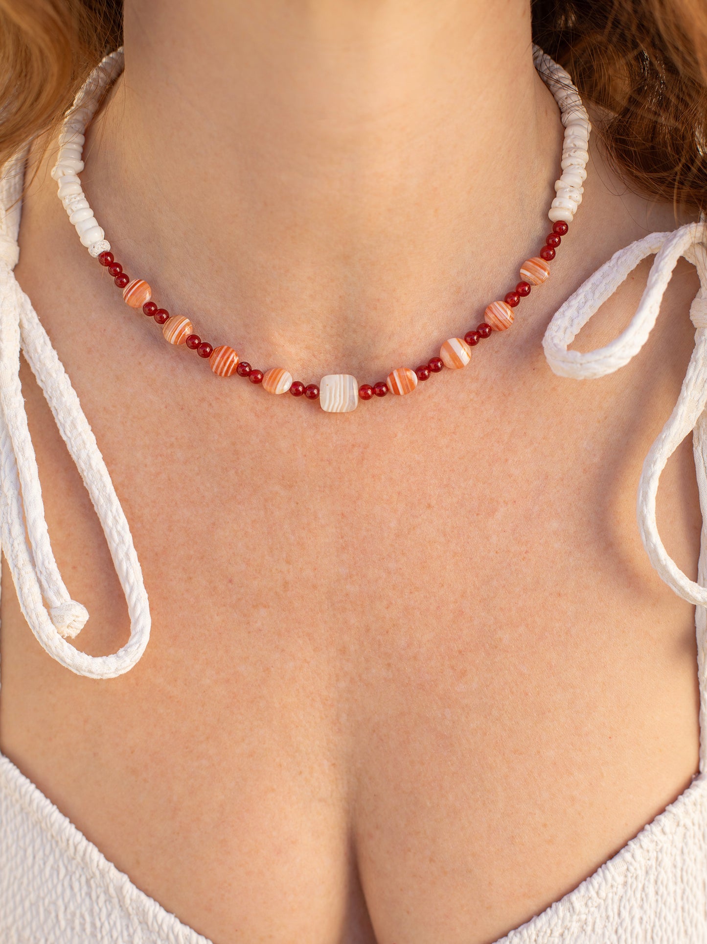 Red Beach Necklace (#066)