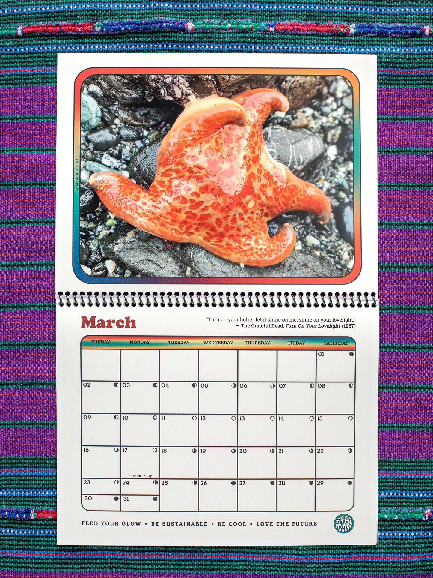 Future Love 2025 Printed Spiral-Bound Calendar
