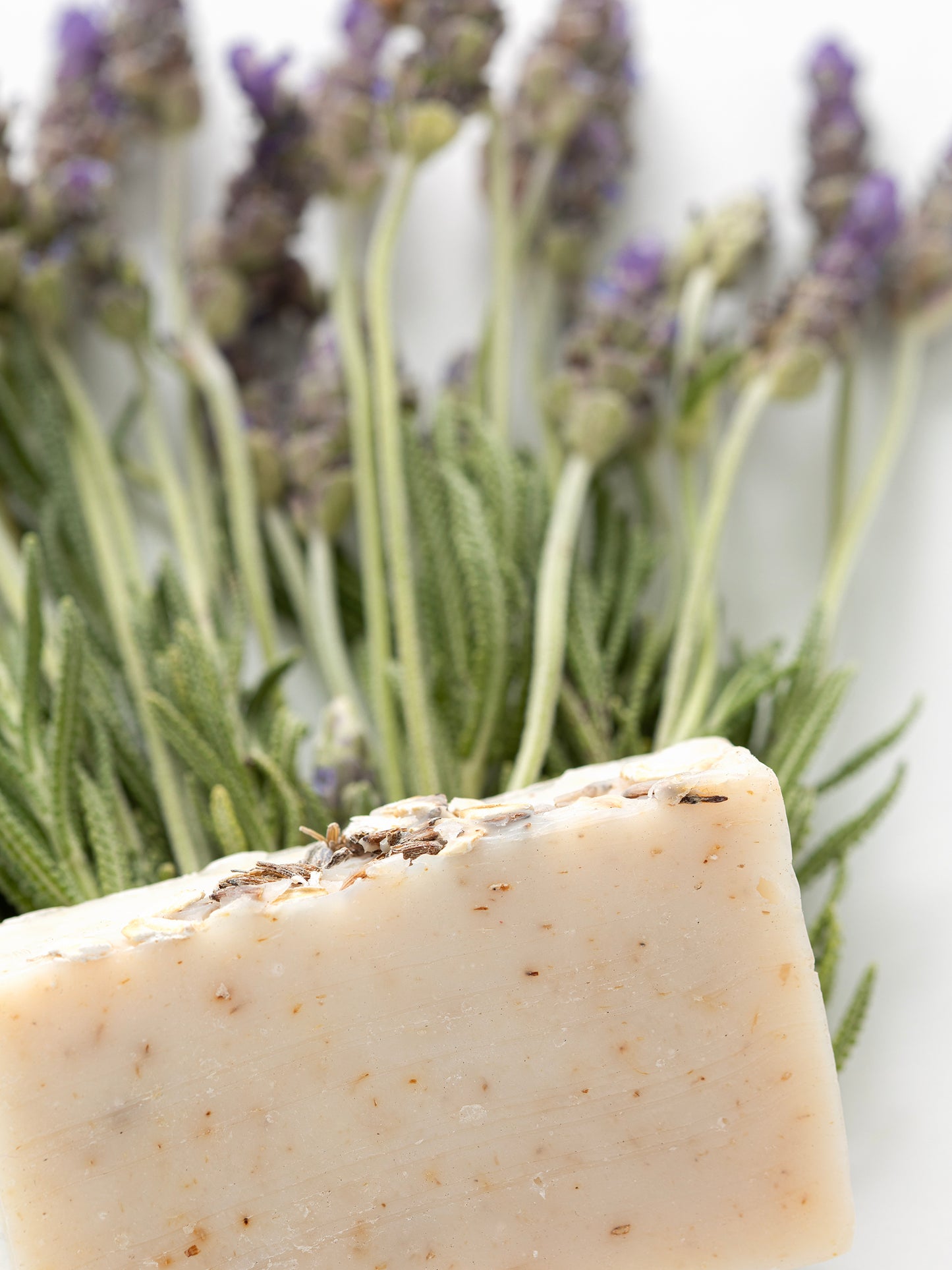 Lavender Goat Milk Olive Oil Soap, Natural Ingredients, No Chemicals, Transformative & Restorative, Exfoliates Fine Lines & Brightens Skin Tone, Good for your skin & the environment, Made by hand in small batches in the USA.