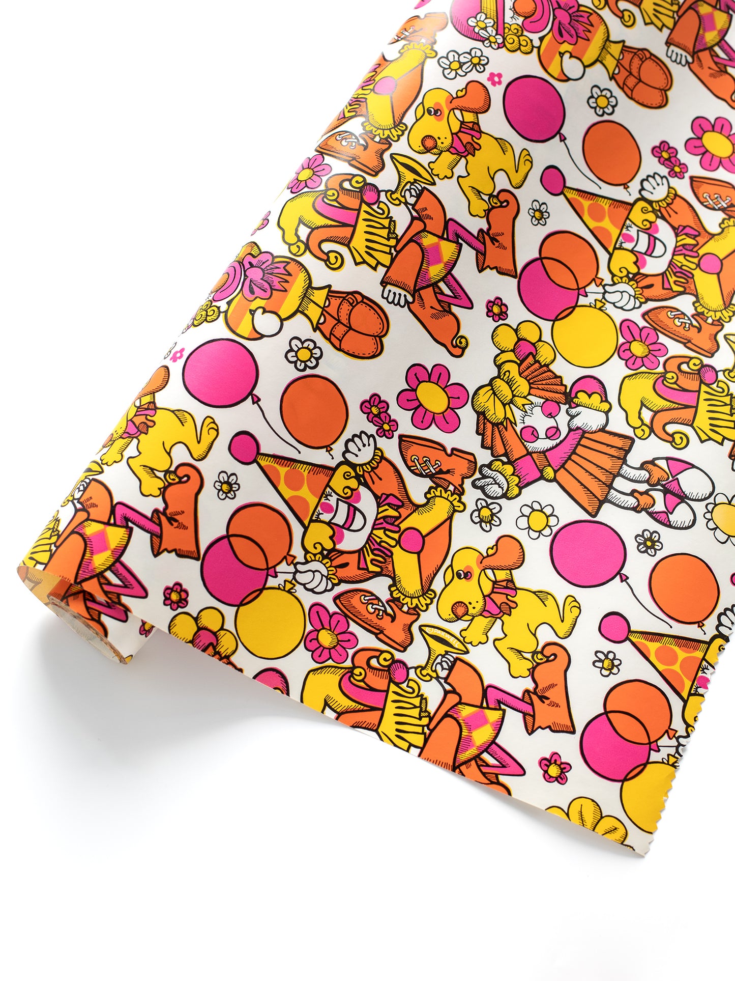 Vintage Deadstock Psychedelic Clown Wrapping Paper (1970s)