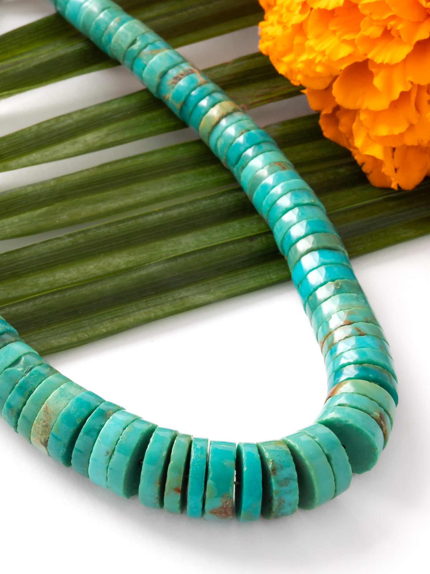 One-of-a-kind natural Turquoise stone designer bracelet with sterling silver hardware, designed & handmade in California.