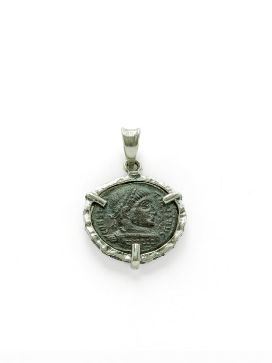 Ancient Roman Coin (Constantine) Sterling Silver Pendants (307-337 CE)