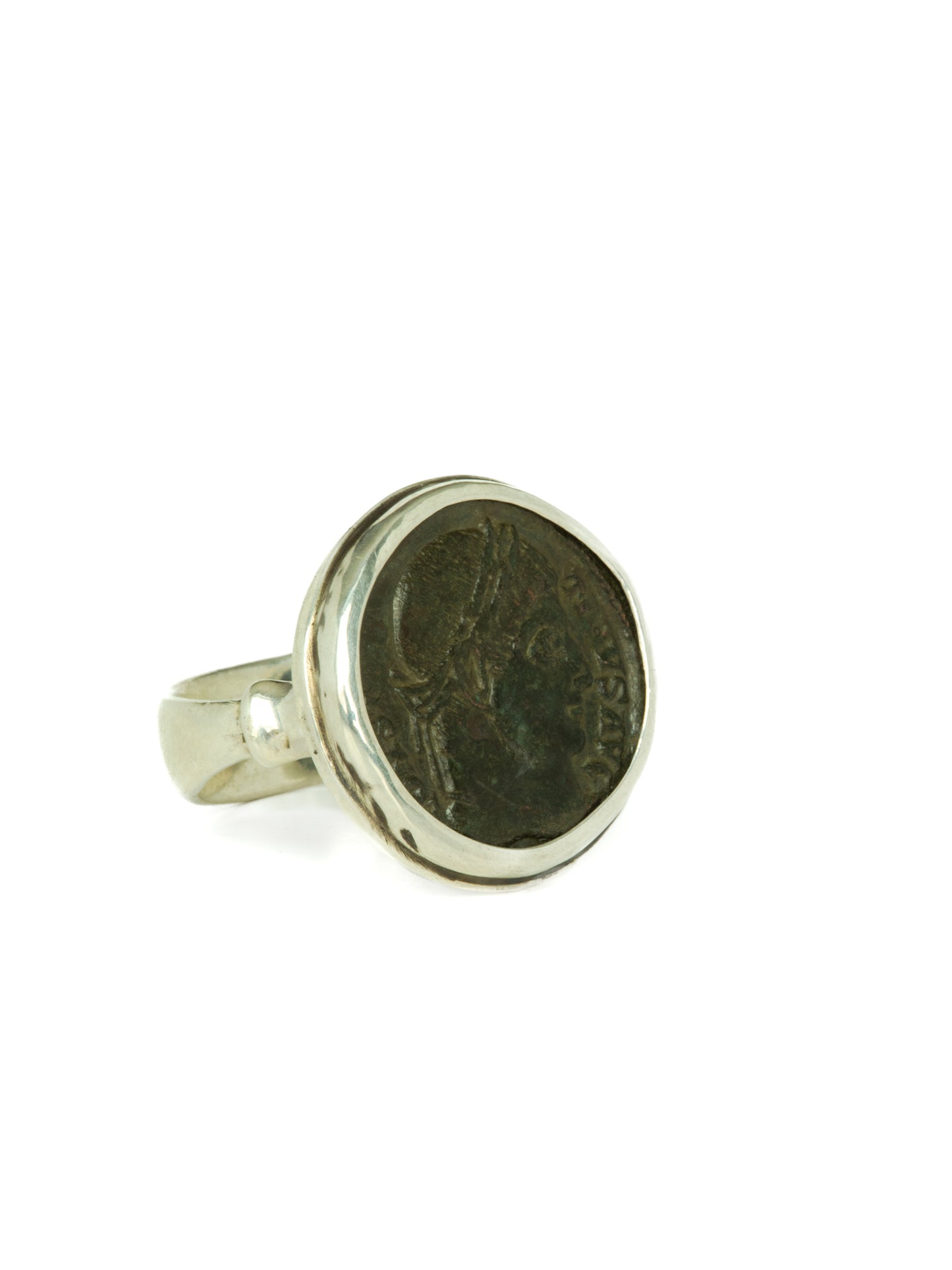 Ancient Roman Coin (Constantine) Sterling Silver Rings (307-337 CE)