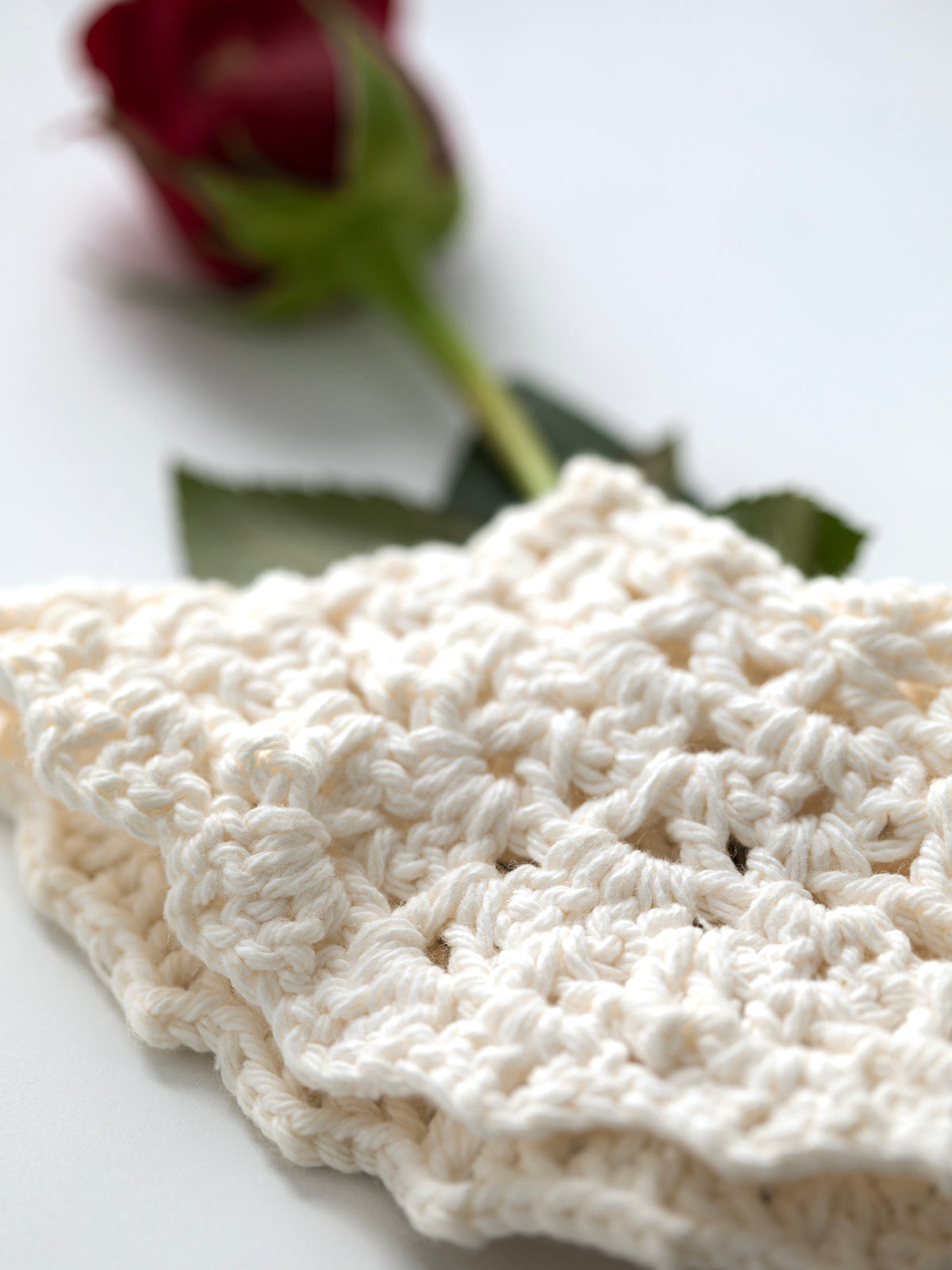 Cream Organic Cotton Crochet Crop Top