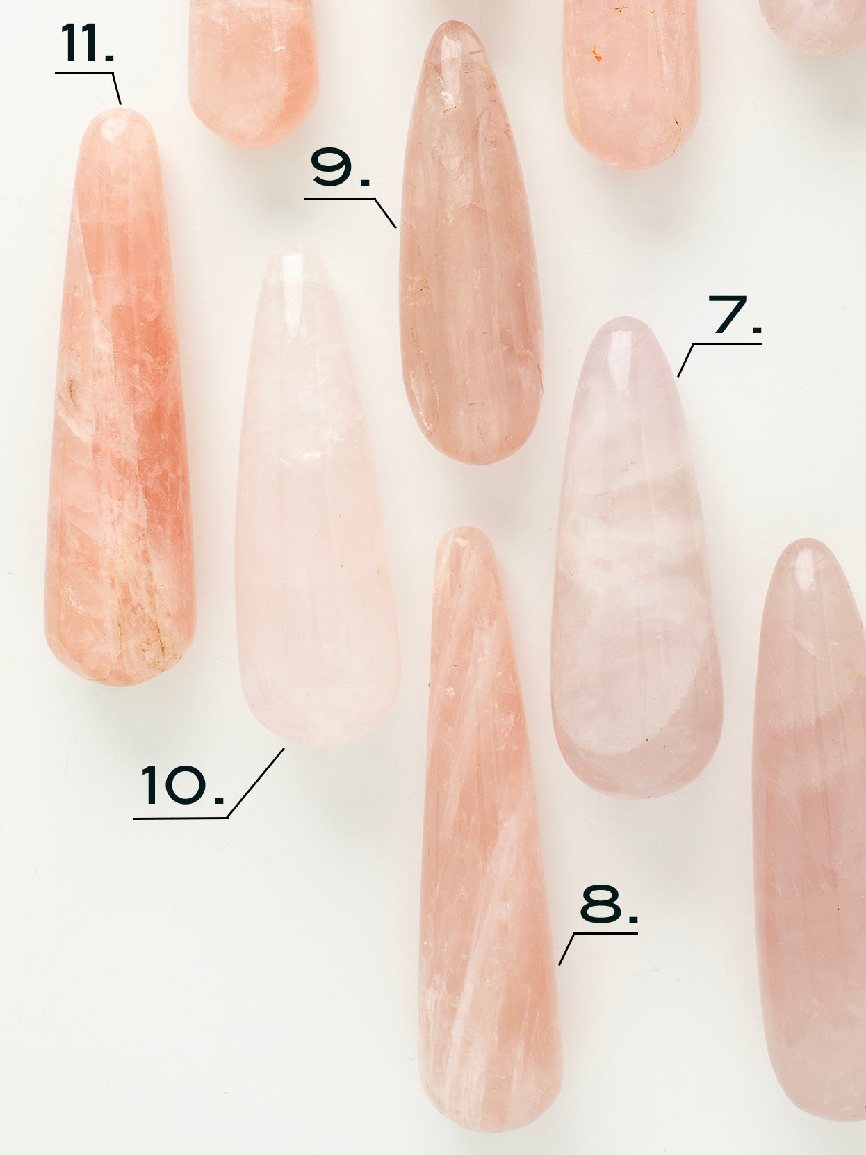 When you need relief, let these rose crystal massage wands help relax you... In various lengths & widths, these massage wands are carefully shaped & polished to help you release those knots & tight spots. Each are measured at their longest & widest points.