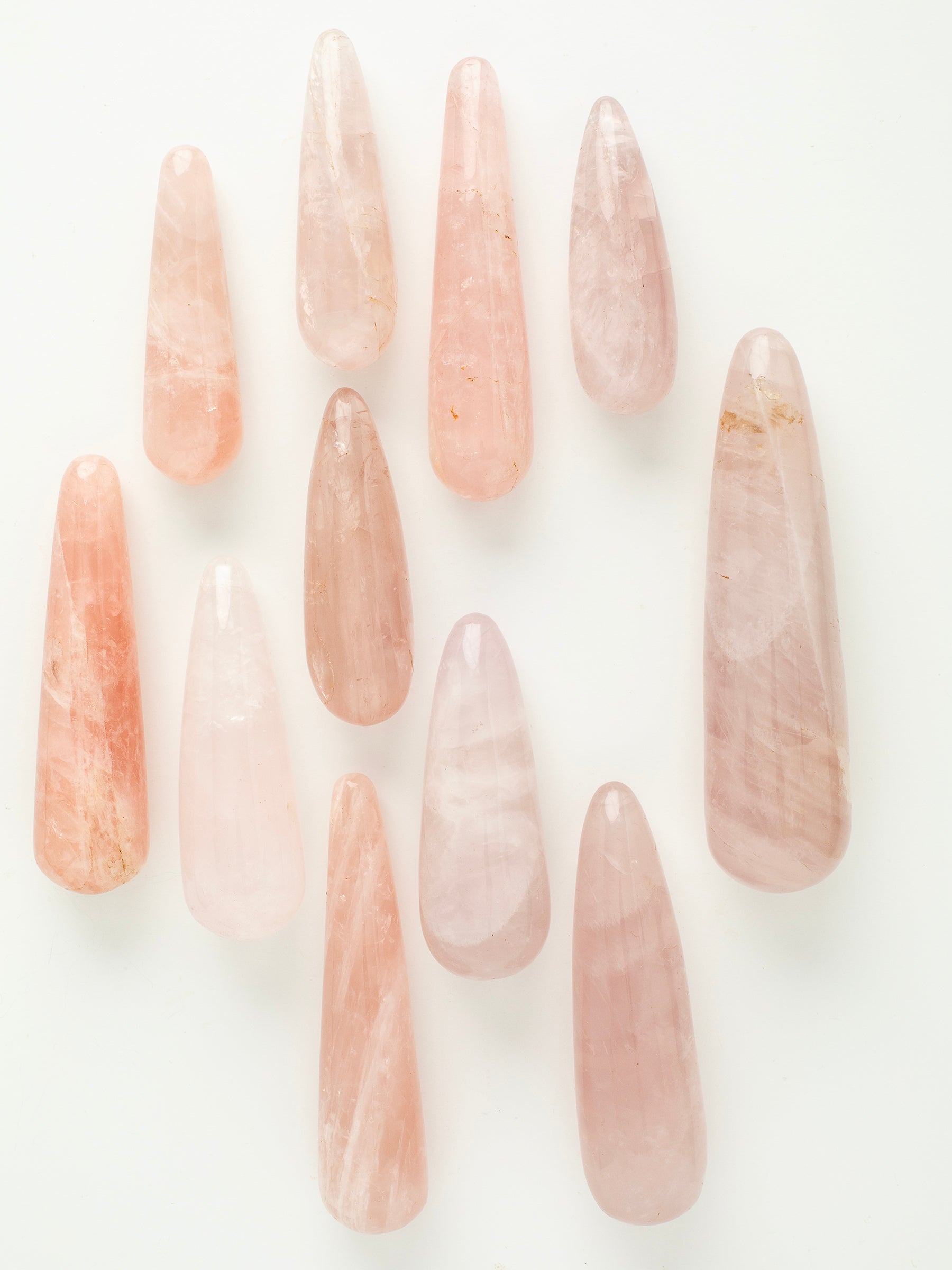 When you need relief, let these rose crystal massage wands help relax you... In various lengths & widths, these massage wands are carefully shaped & polished to help you release those knots & tight spots. Each are measured at their longest & widest points.