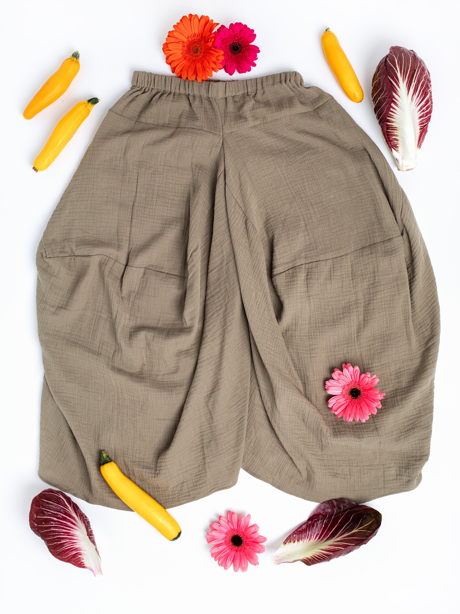 Women's Fashion: Fun Skirt in Sustainable Organic Cotton XS-XL, Swingy with a mini train in the back for that Vintage Divine Goddess Natural Mermaid vibe, wear for Fun Times at the beach, in the woods, at brunch, on vacation, for travel, events, weddings... because it just looks good on everyone!