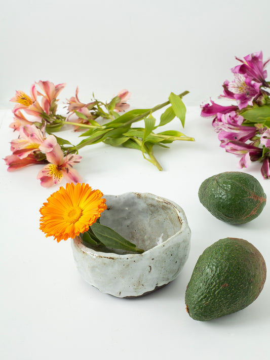 White Ceramic Hand-Thrown Bowl