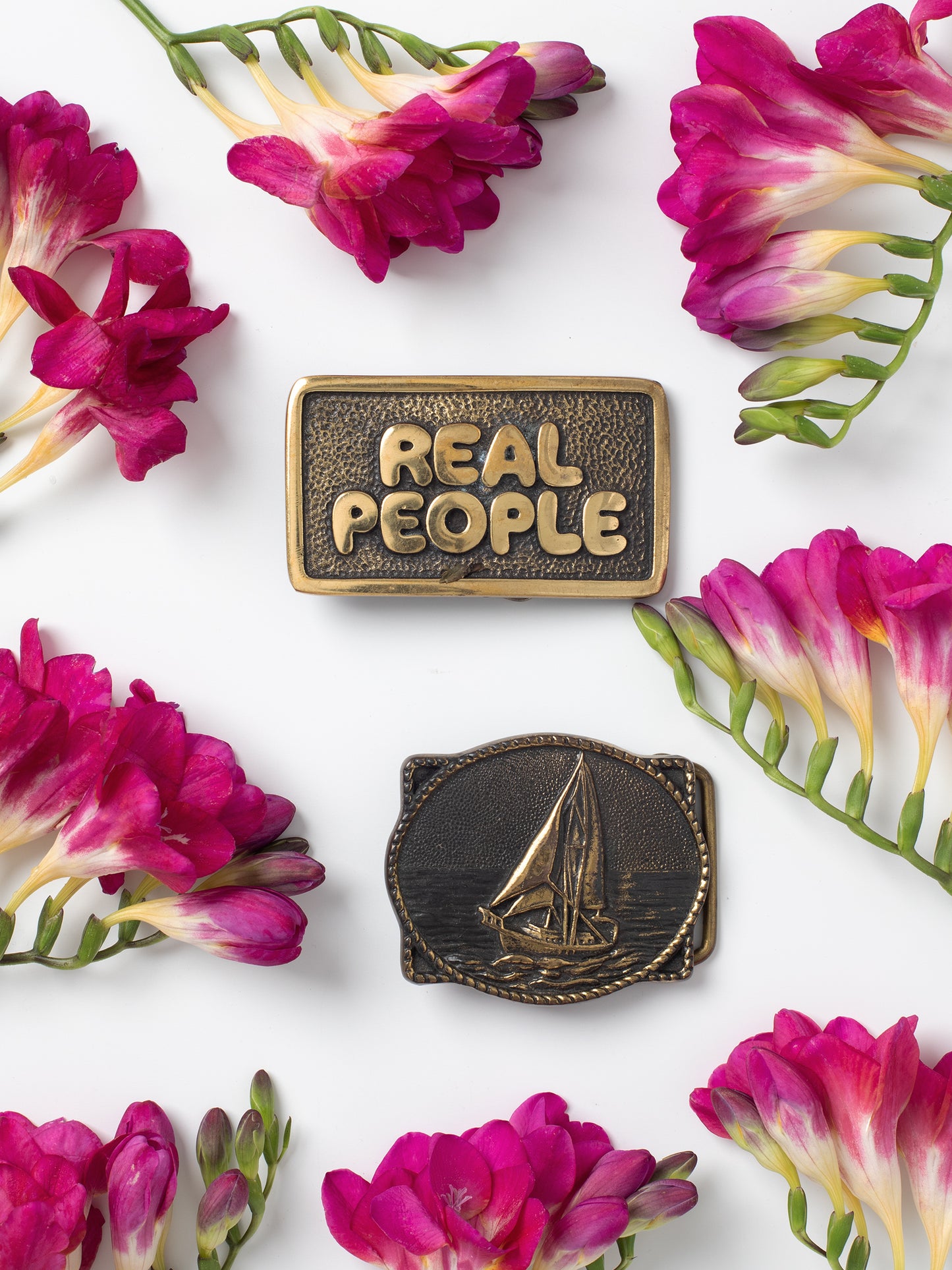 Vintage Brass Belt Buckles (1970s)